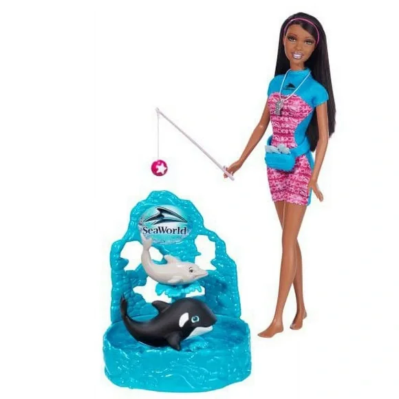Barbie Nikki dolphin doll I Can Be Sea World Trainer African